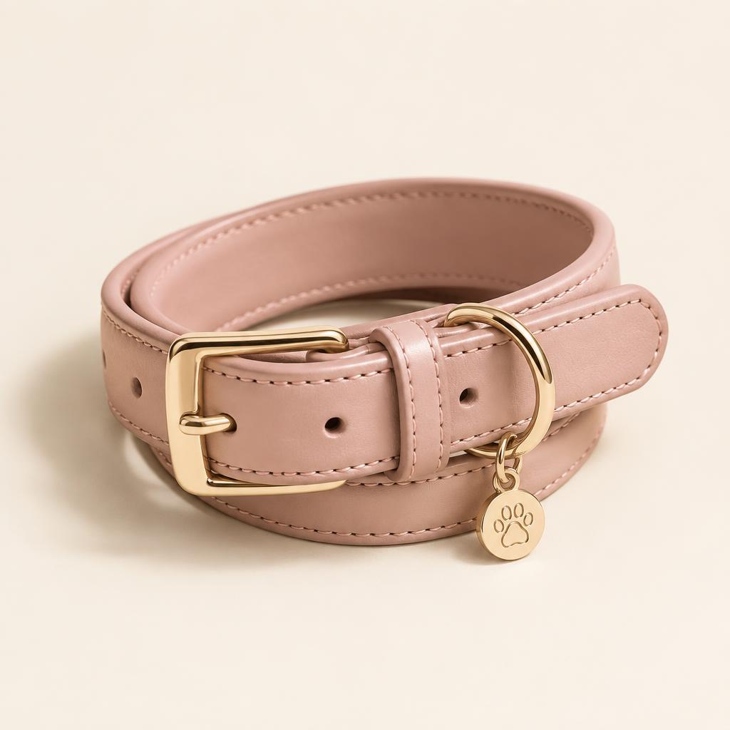 Blush Leather Collar