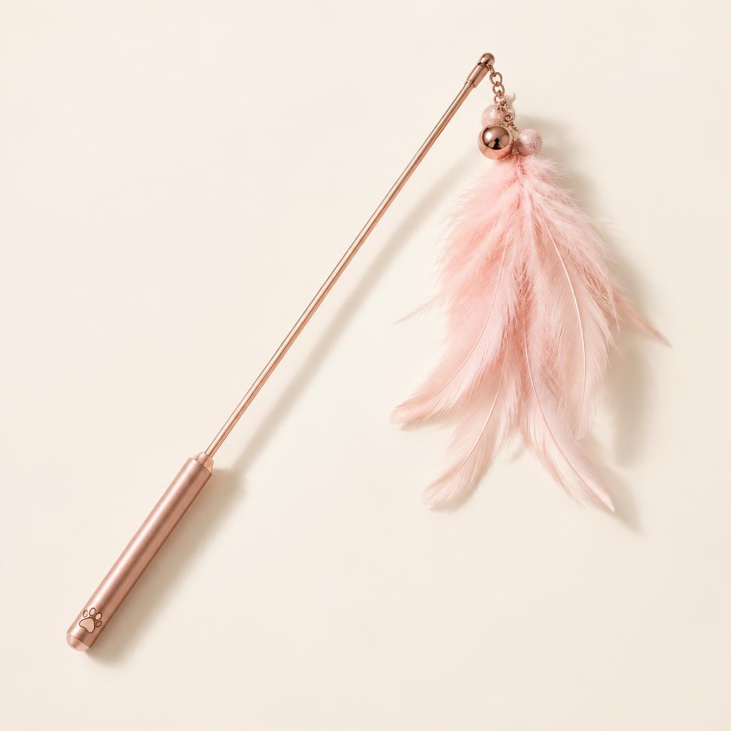 Rose Gold Feather Teaser Wand